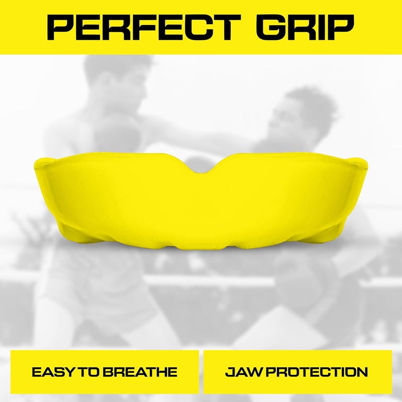 BFS IMPEX Sports Mouth Guard for Kids,Youth,Boys,Girls,Child Teen Mouthguard with Case (BPA Free) for Boxing, Martial Arts,MMA Karate,Lacrosse,Football,Soccer and All Contact Sports (Yellow) - Image 3